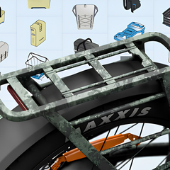 Himiway D5 2.0 Camo close-up showing rear rack and rear wheel detail