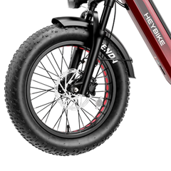 Heybike Ranger 3.0 Pro front fat tire and disc brake