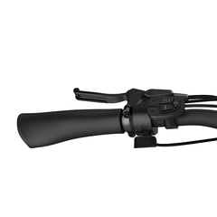 Himiway D5 (Zebra) close-up showing handlebar control buttons and grip