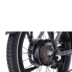 Blix Vika X Folding eBike rear drivetrain and cassette close-up