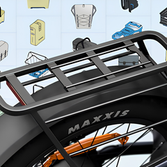 Himiway D5 2.0 ST close-up showing rear rack and rear wheel detail