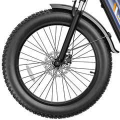 Jasion Thunder Pro electric bike front fat tire and wheel close-up