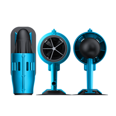 Aqua Marina AMgo Turbo 330 with BlueDrive S Power Fin Set BlueDrive S power fin motor front and rear view