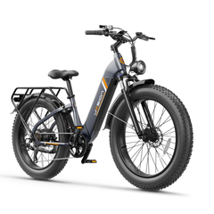 Jasion Thunder electric bike, front three-quarter view, dark gray color