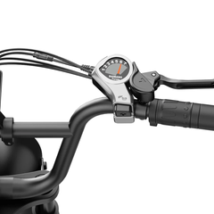 Jasion RetroVolt Pro handlebar control and analog display close-up