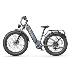 Jasion Thunder electric bike, side profile view, dark navy color