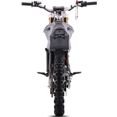 MotoTec 72V 8000W Pro Electric Dirt Bike 19/16 rear view in Grey