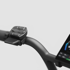 Himiway D5 2.0 ST close-up showing handlebar control buttons
