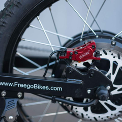 FreeGo X3 Pro All-Terrain Electric Dirt Bike hydraulic brake detail