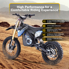 MotoTec 48V Pro 1800W Electric Dirt Bike riding performance features