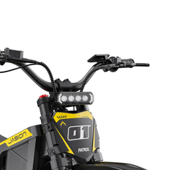 Jasion Patrol 52 LED headlight and front number plate close-up