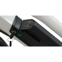 Eunorau MAX-CARGO 2.0 frame-mounted battery close-up