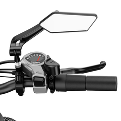Jasion Thunder Pro electric bike handlebar, display, and rearview mirror close-up