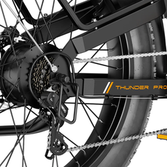 Jasion Thunder Pro ST rear hub motor and drivetrain close-up