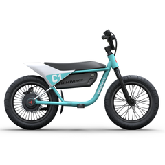 Himiway C1 Kids eBike in Cyan side view with compact frame and wide tires