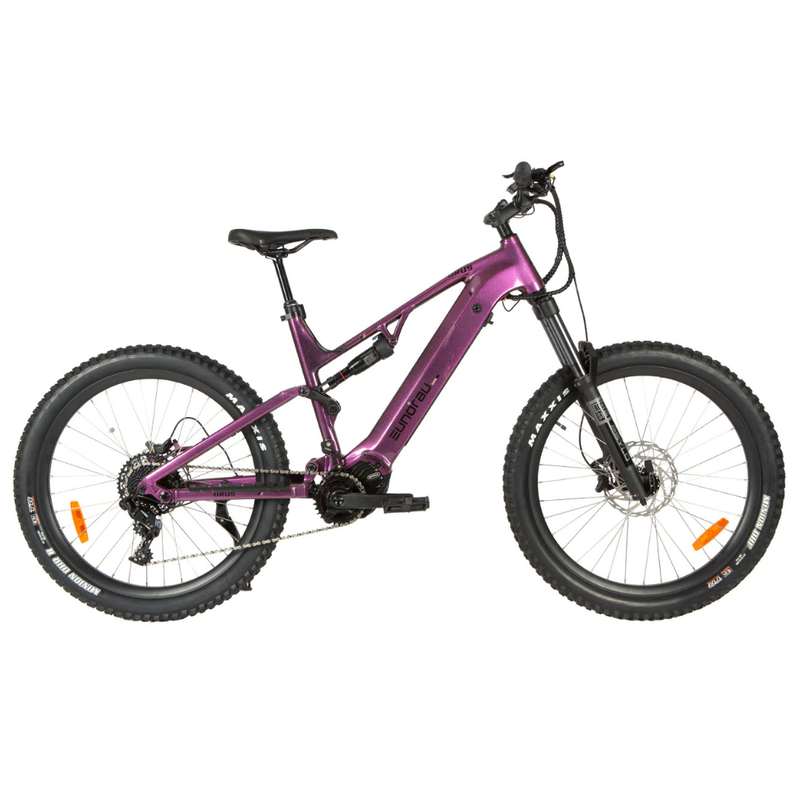 Eunorau URUS 2.0 electric mountain bike side view in Amethyst