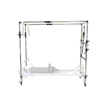 Align-Pilates Full Cadillac Frame (for A & C Series) front view showing full metal frame, straps, and attachment points