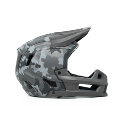 Gray Camouflage Yozma Off-Road Dirt Bike Helmet Side View