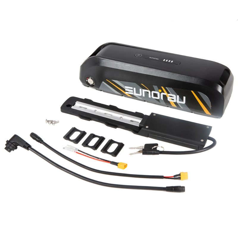 EUNORAU Universal 48V 15Ah Secondary Battery kit with mounting hardware and cables