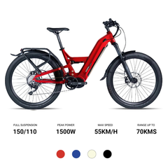 Frey CC Electric Mountain Bike | Full Suspension Step-Through | Bafang M620