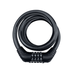 Jasion Ebike Bicycle Combination Lock coiled with four-digit combination dial