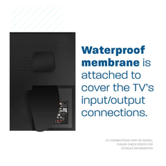Diamond Series - Samsung by MirageVision Full Sun Outdoor TV – waterproof membrane covering TV input and output connections