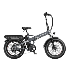 Gray Heybike Mars 2.0 folding electric bike shown from the side.