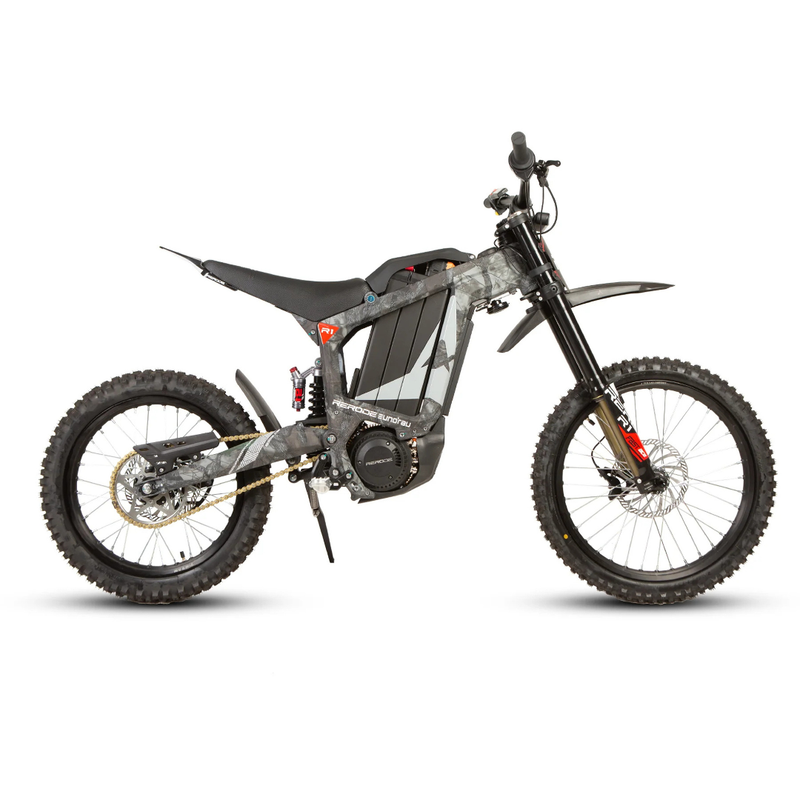 Eunorau R1 electric dirt bike side view in Maple