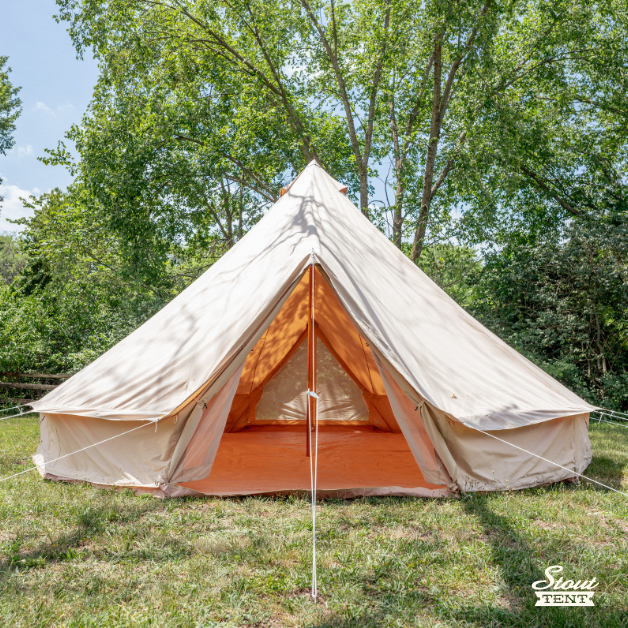 Stout Tent Pro Series 20 ft Luxury Canvas Bell Tent Double Door – ST-PRO-20FT-DD