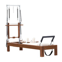 Legacy Pilates Apparatus Teak Pilates Reformer / Tower Combination with footbar