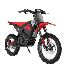 Yozma IN 10 Pro Red Electric Dirt Bike Front Three-Quarter View
