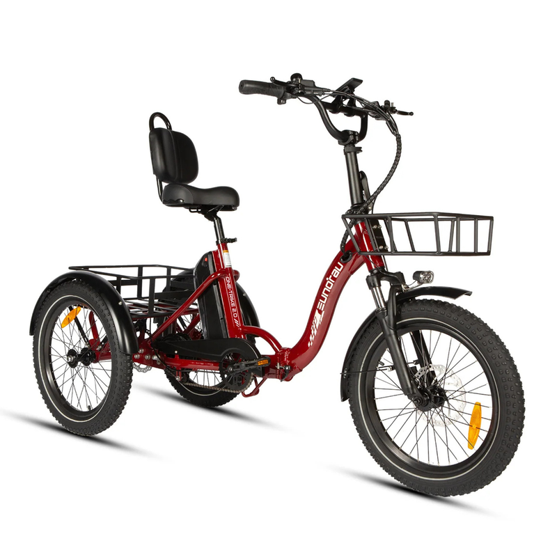 Eunorau ONE-TRIKE 2.0 front three-quarter view in red
