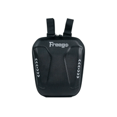 Freego E-Bike Waterproof Front Bag – front view with reflective detailing and mounting straps