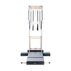 Front view of Legacy Pilates Apparatus Pilates Wall Unit With High Mat