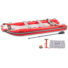 Sea Eagle FastCat12 Catamaran – Deluxe Package with seats, pump, paddle, and carry bag