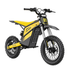 Front three-quarter view of the Classic yellow Heybike Villain.