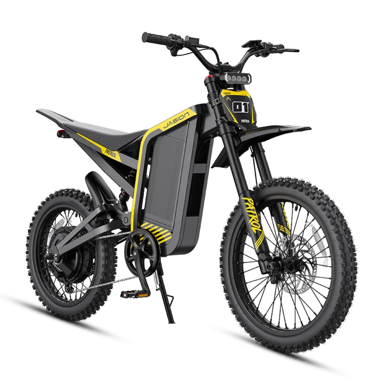 Jasion Patrol 52 electric dirt bike front three-quarter view