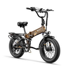 Jasion Hunter Pro Beast Brown
 folding electric bike front three-quarter view