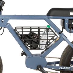 Eunorau Mid-Position Storage Basket installed on a FLASH ebike