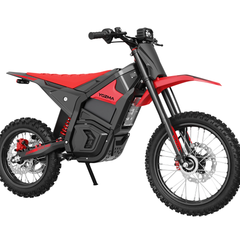 Yozma IN 10 Pro Red Electric Dirt Bike Angled Front View