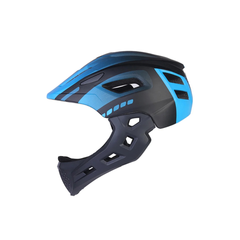 Kid Full-Face Helmets – blue and black full-face kids helmet side view