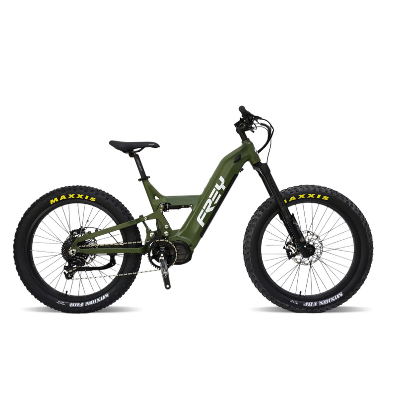 Frey CC FAT Electric Bike | Fat Tire Full Suspension Step-Through E-Bike | Bafang M620