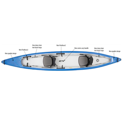 Sea Eagle 473rl RazorLite – DS Pro Tandem Package feature diagram showing kayak layout and components