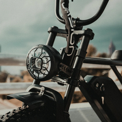 Jasion RetroVolt Pro round LED headlight close-up