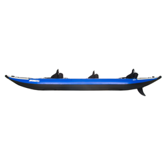 Sea Eagle 420x Explorer – Deluxe Package side profile showing inflatable kayak shape and blue exterior