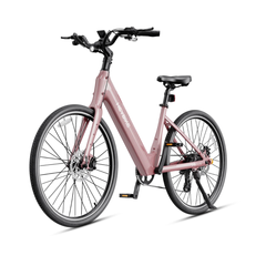 Heybike Venus Electric Bike in Rose Gold rear three-quarter view