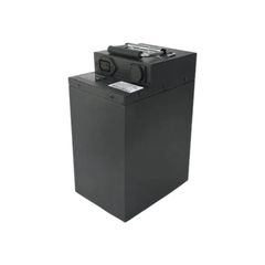 Yozma IN 10 Battery angled view showing its black rectangular housing and connection panel