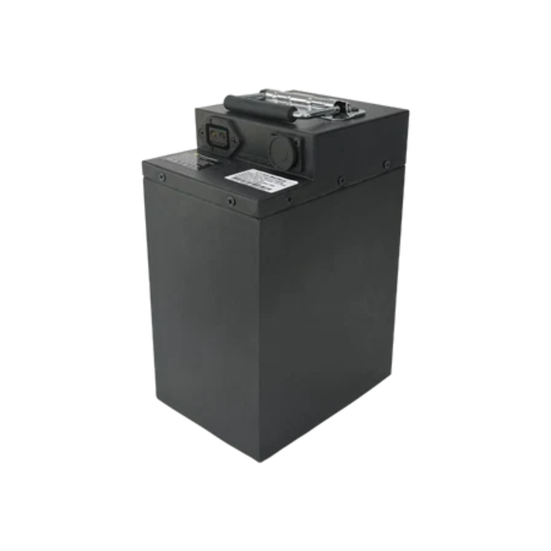 Yozma IN 10 Battery angled view showing its black rectangular housing and connection panel