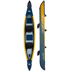 Aqua Marina Tomahawk AIR-K 14'5" Kayak top and side view showing full kayak shape