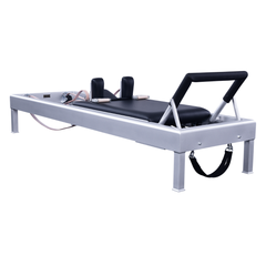 Legacy Pilates Apparatus 80" Aluminum Pilates Reformer with black carriage and footbar